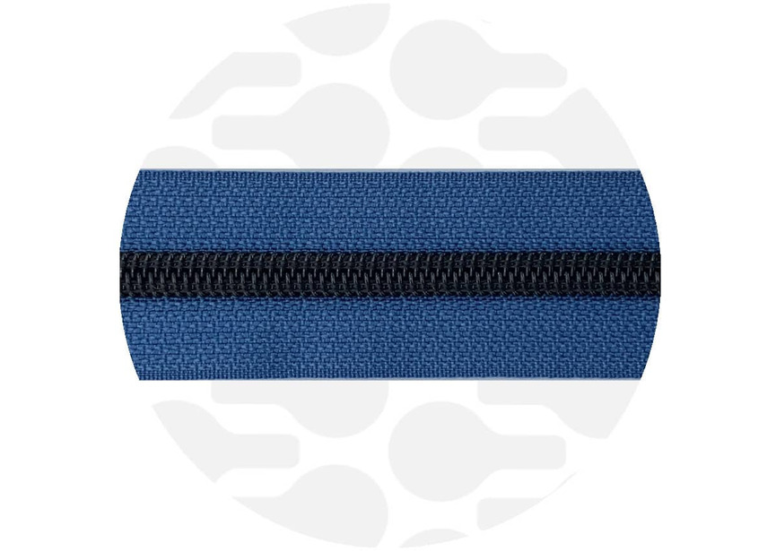 Stormy Blue-Black Nylon Coil Zipper