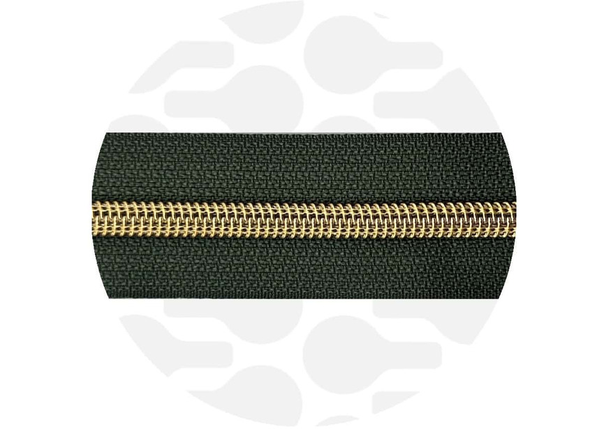 Zipper-sage green-gold