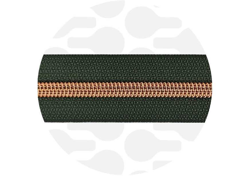 Zipper-sage green-rosegold