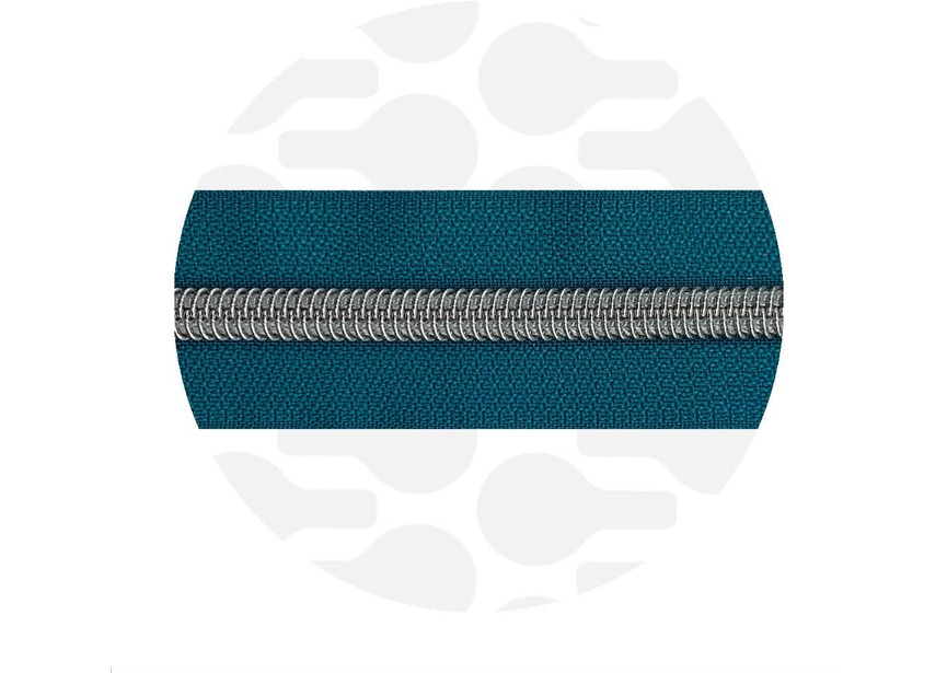 Nordic Teal - Nickel Nylon Coil Zipper