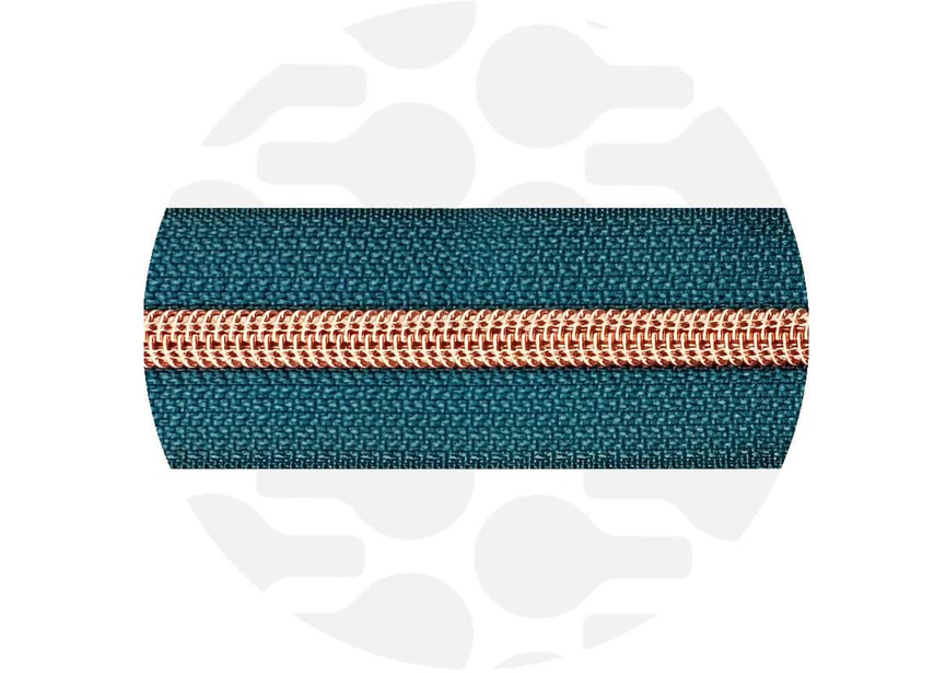 zipper-ocean blue-rosegold