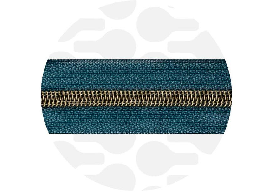 zipper-ocean blue-antiquebrass