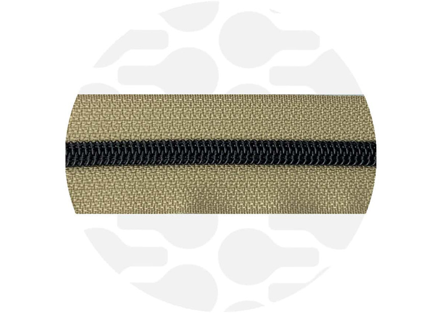 Washed-linen-Black Nylon coil Zipper