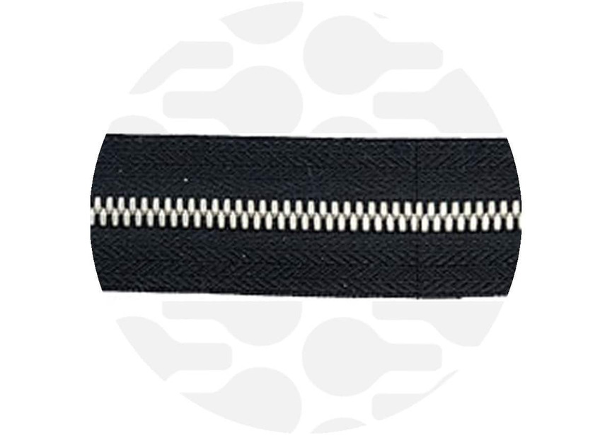 black-nickel-metal zipper