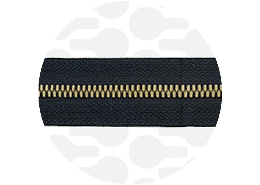 black-brass-metal zipper