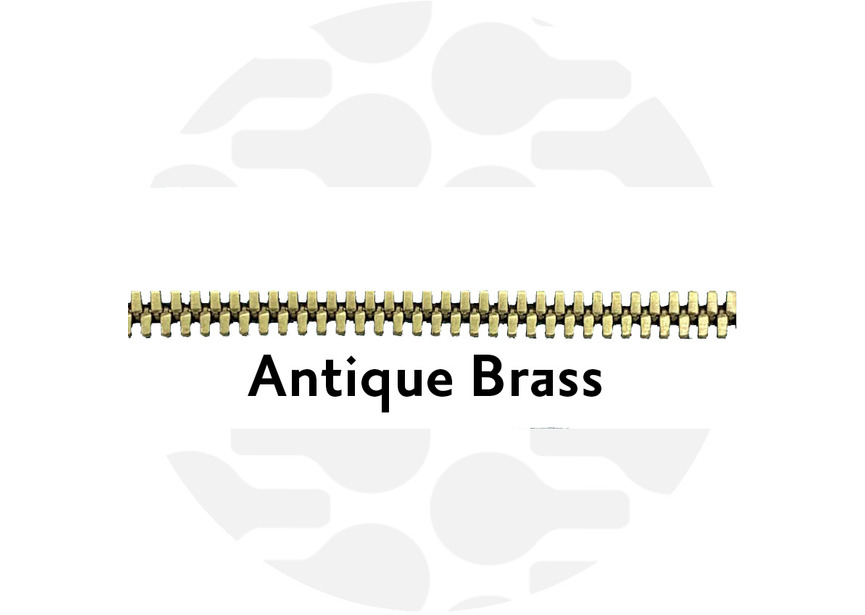 Antique Brass Zippers