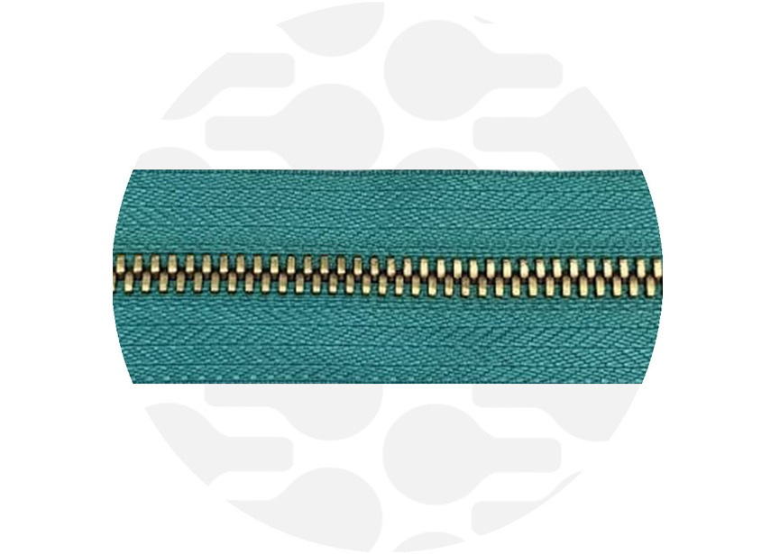 seasprayteal-brass-metal zipper