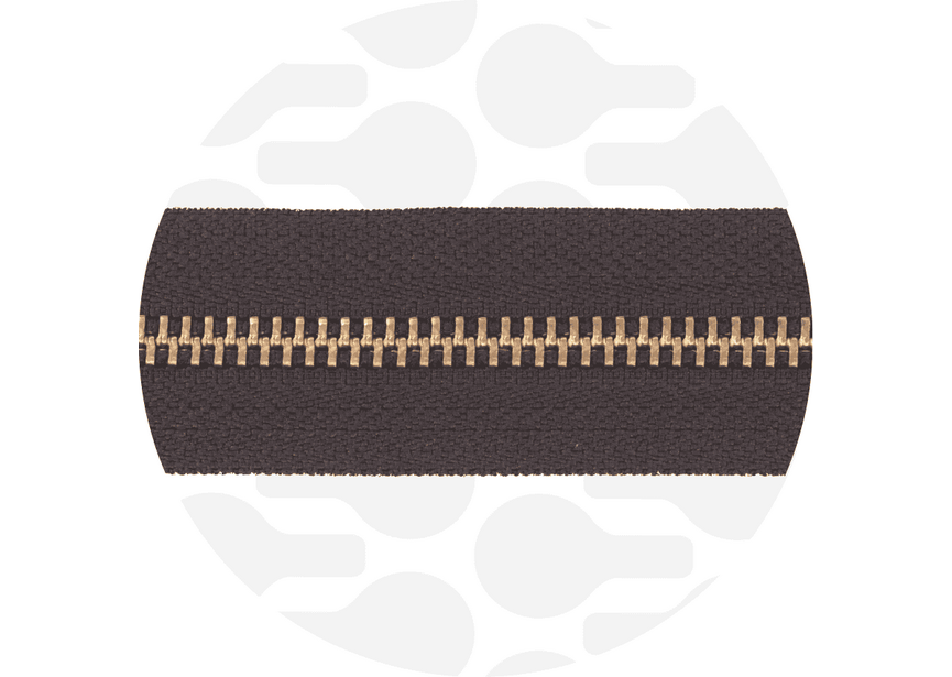 Zipper Metal Dark brown Gold