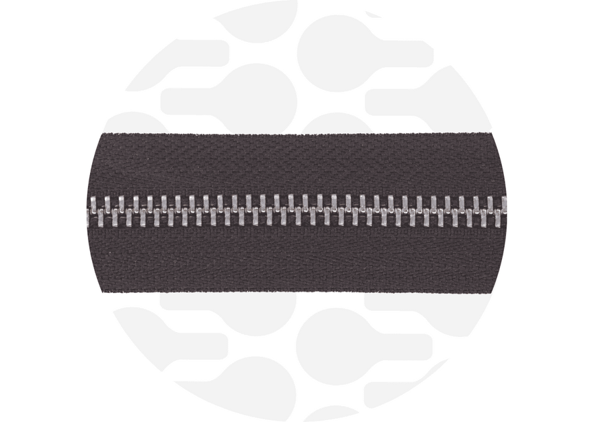 Zipper Metal Dark brown Nickel