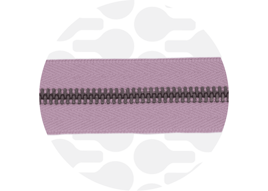 Zipper Metal Dusty pink Antique-brass