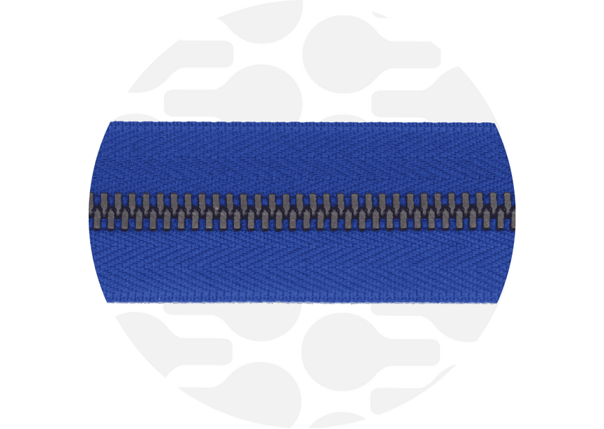 Zipper Metal Royal blue Antique-brass