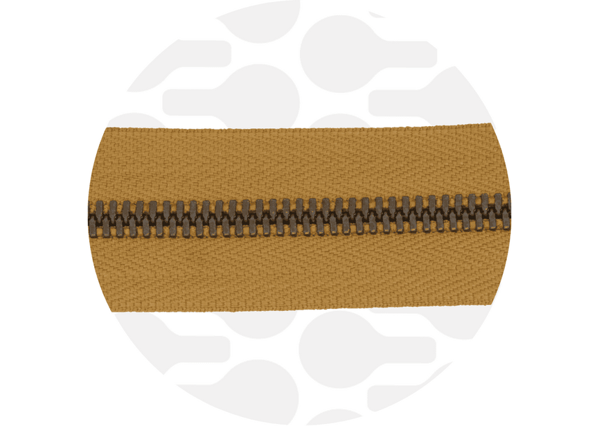 Zipper Metal Ochre Antique-brass