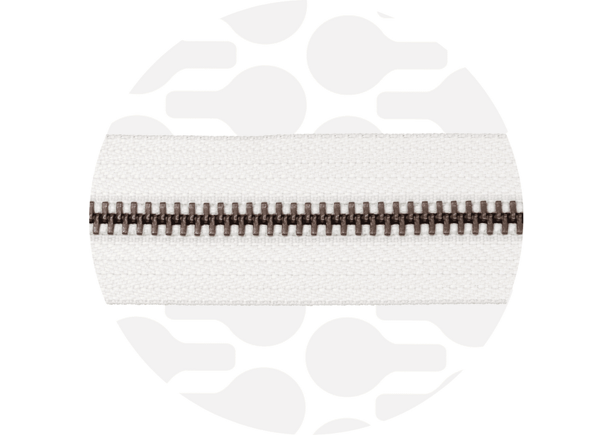Zipper Metal Off white Antique brass