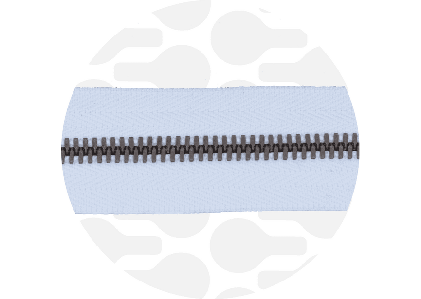 Zipper Metal White Antique-brass