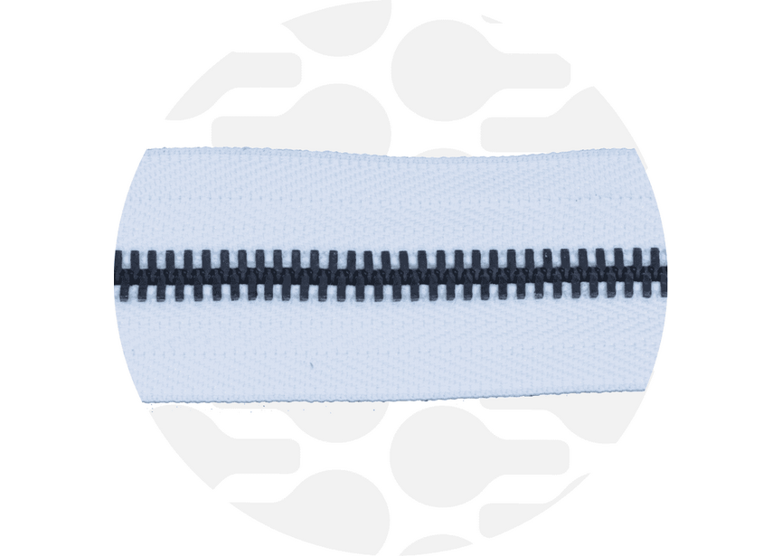 Zipper Metal White Black