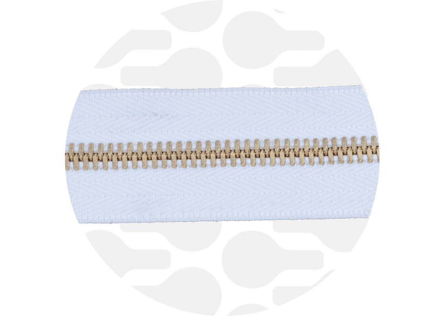 Zipper Metal White Gold