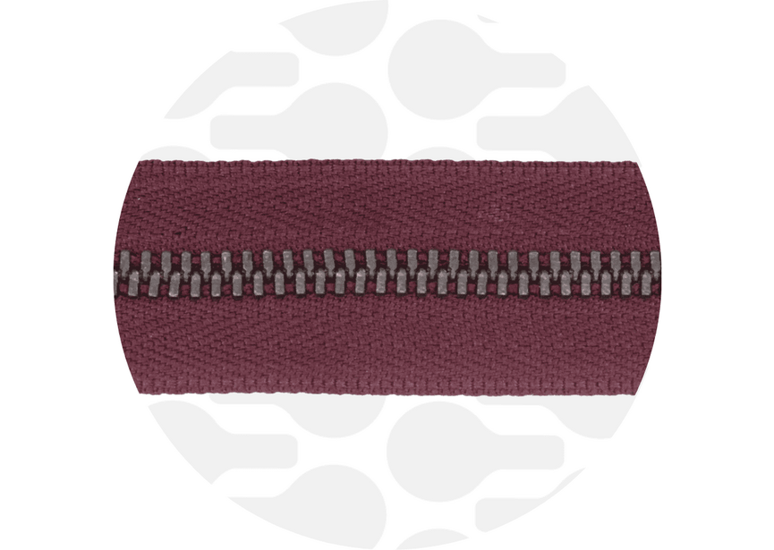 Zipper Metal Whine red Antique-brass