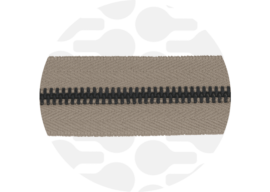 Zipper Metal Capuchino Black