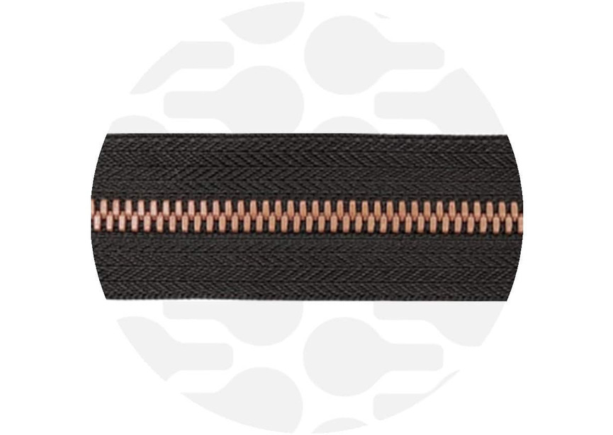 black-copper-metal zipper