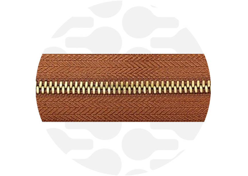 cognac-gold-metal zipper
