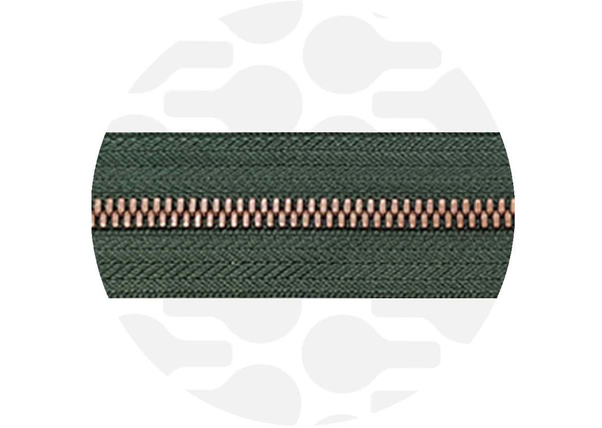 Metal Zipper 5 Sage Green - Copper