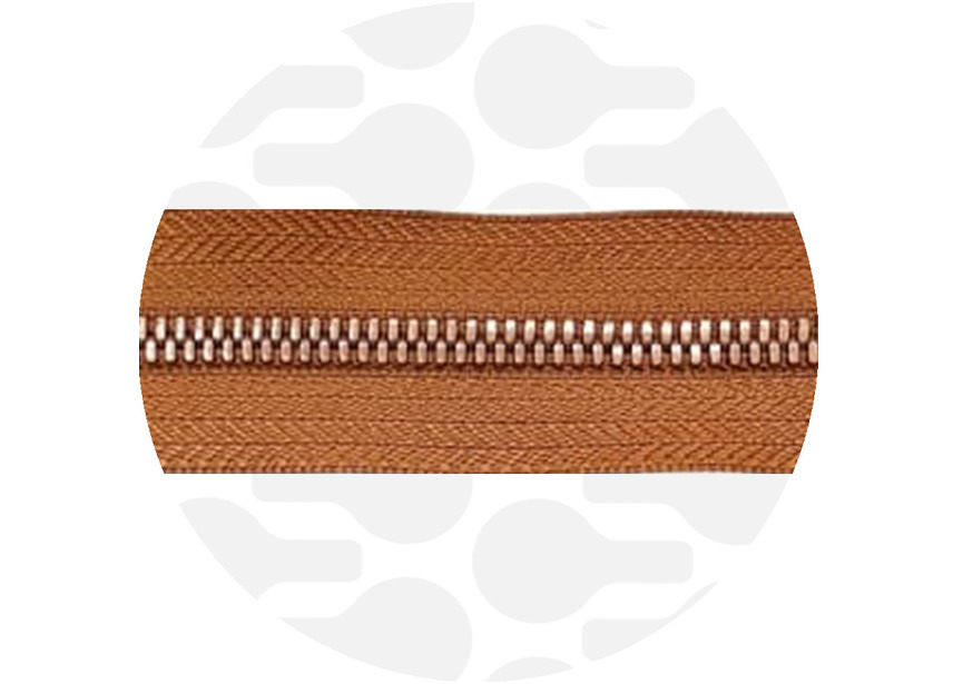 cognac-copper-metal zipper