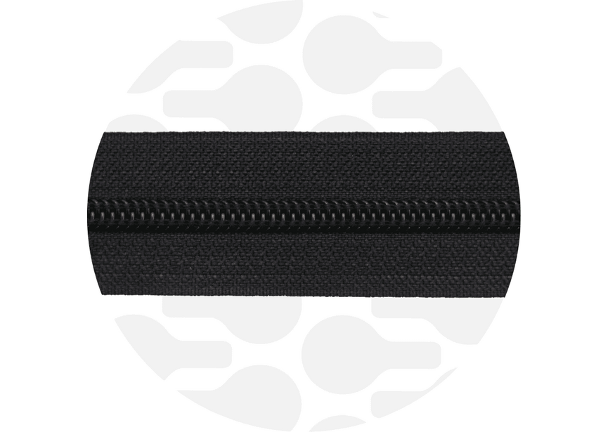 Zipper nylon coil Black black