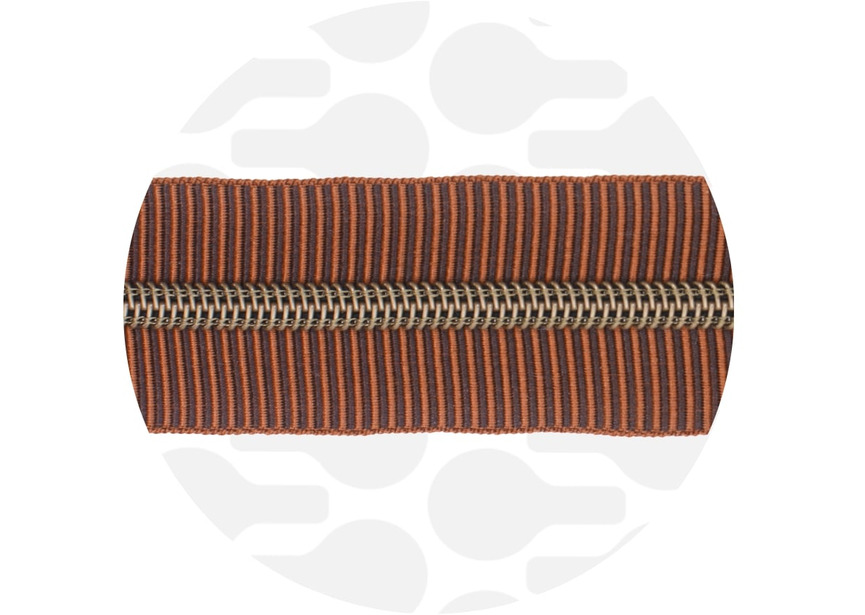 Zipper Striped Toffee Brass