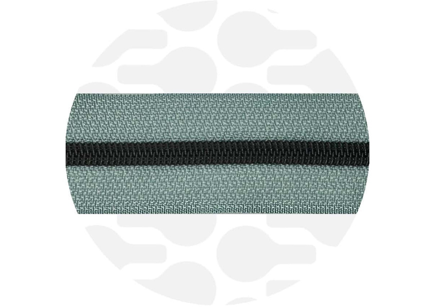 Smokey Mint - Black Nylon Coil Zipper