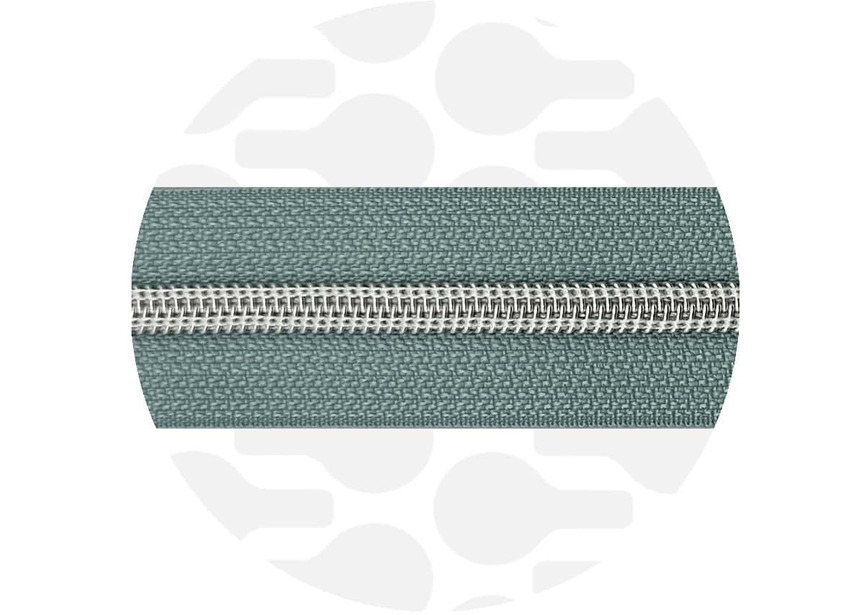 Smokey Mint - Nickel Nylon Coil Zipper