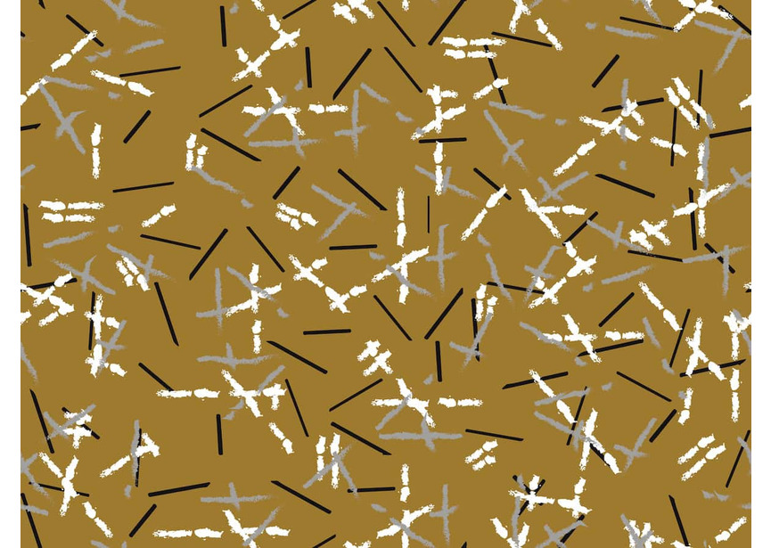 random stripes-ochre