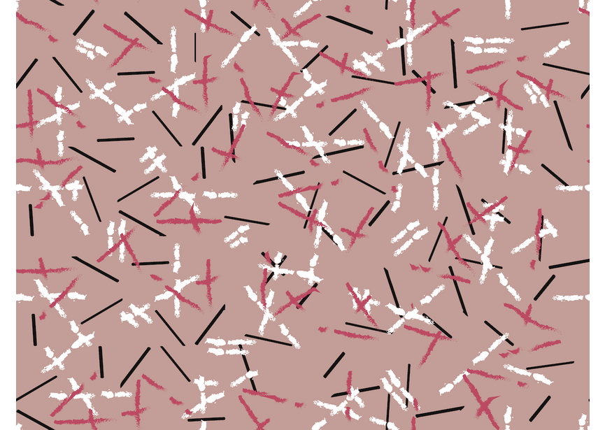 random stripes-16-dusty roze-raspberry