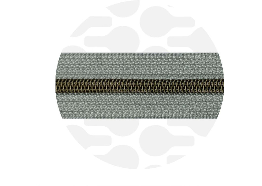 Silver Grey-Bronze-Nylon Coil Zipper