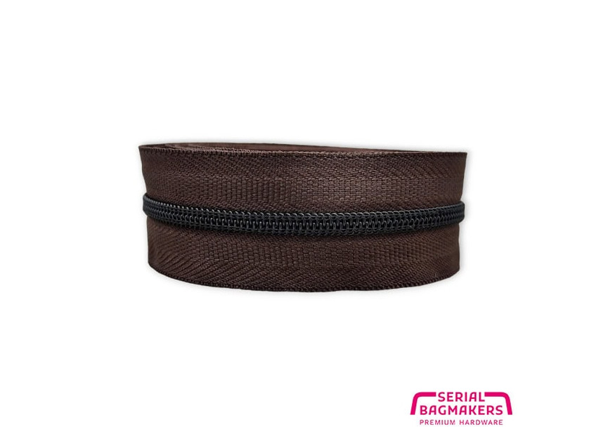 zippertape3-nyloncoil-chocolate-black