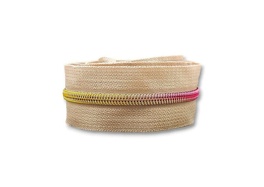 zippertape3-nyloncoil-khakibeige-rainbow