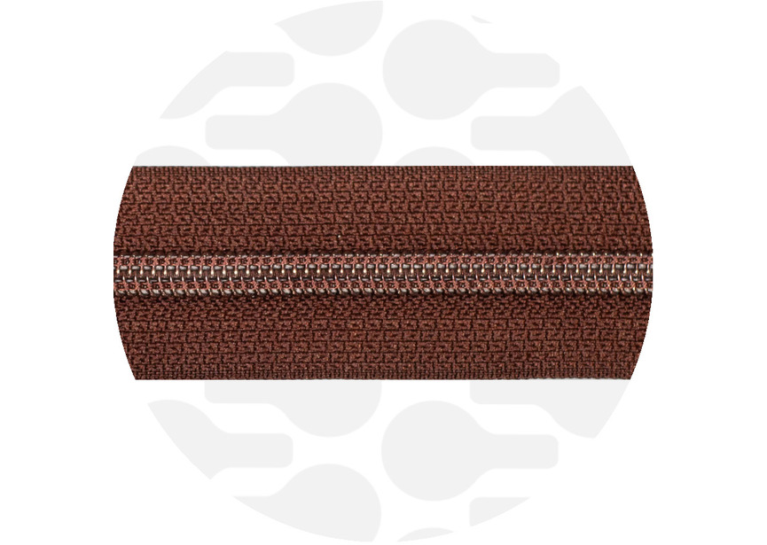 Zipper nylon coil Earth Brown copper