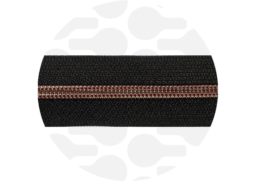 Zipper nylon coil Black copper