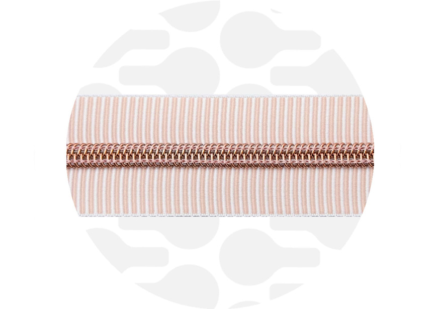 Zipper Striped Peachy Rose gold